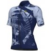 ALÉ Cyklistický dres s krátkym rukávom - PALM PR-E - modrá/fialová