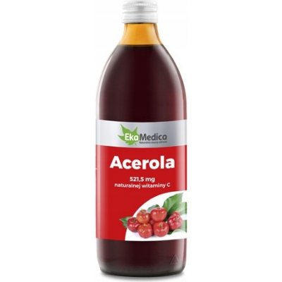 EkaMedica bio acerola 100% ŠŤAVA 0,5 l