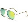 AIR FORCE Unisex Zlaté slnečné okuliare Aviator Zelené