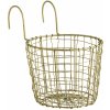 MADAM STOLTZ Závesný drôtený obal na kvetináč / košík Antique Brass
