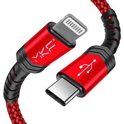 MKF USB12CL USB-C/Lightning, 1,2m, červený