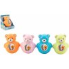 Teddies Medvedík Roly Poly pískacie 10 cm plast 4 farby v krabičke 10x12x8cm