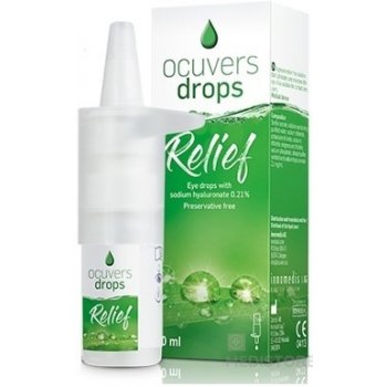 Ocuvers drops Relief očné kvapky s obsahom hyaluronátu sodného 0,21% 10 ml