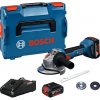 Bosch Akumulátorová uhlová brúska GWS 18V-8, 125 mm, L-Boxx, 2x aku 5 Ah 06019N9003