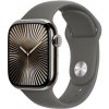 Apple Watch Series 10 GPS + Cellular 46mm Prírodný titán s kamenno sivým športovým remienkom - S/M