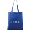 Ekg futbal loptu - Taška bavlnená - 42 x 38 cm ( Kráľovská modrá )