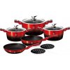 BerlingerHaus sada riadu 10ks BH-1631 Black Burgundy Metallic Line