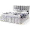 Wilsondo Manželská čalúnená posteľ s úložným priestorom Austin 140x200 - sivá