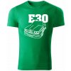 T-ričko BMW e30 line pánske tričko Farba trička: Trávová zelená, Farba potlače: Biela, Veľkosť: L