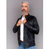 Max Original Leather Pánska kožená bunda 1431 black+perforácia (XL 50-52) - Čierna - XL