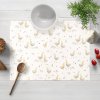 Biante Detské bavlnené prestieranie na stôl Sandra SA-585 Sivé husičky na bielom 30x40 cm