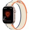 VSETKONAMOBIL 95449 NYLON COLOR Vymeniteľný remienok pre Honor Watch 5 ORANGE CREAMY WHITE