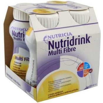 NUTRIDRINK MULTIFIBRE vanilková príchuť 4 x 200 ml