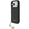 Guess 4G Charm zadný kryt pre iPhone 17 Pro Tone on Tone Grey