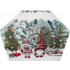 Gobelínový obrus s krásnym vianočným motívom 45 x 140 cm