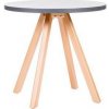 Konferenčný stolík WOOD, v. 55,5cm, p. 60 cm, doska antracit + podnož buk
