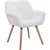 Design-Shop Cass s podrúčkami nohy natura Biela