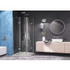 Aquatek EXTRA S7 Štvrťkruhový sprch. kút 90x90x195cm,krídlové dv,chróm,sklo frost AQ EXTRAS7CH9063