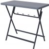 ZOWN Profesionálny skladací barový stolík 122 × 61 cm s háčikmi na kabelky