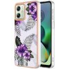 Puzdro Flower Motorola Moto G54/G54 Power - fialové