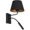 Luminex | Nástenná lampa ARDEN 1xE27/60W/230V + 1xG9/8W čierna/zlatá | LU3501