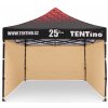 TENTino PROMO nožnicový stan 3x3 m STEEL s potlačenou STRECHOU Farba opláštenia: 3A - BÉŽOVÁ, Počet bočních plachet: konstrukce + střecha TENTino + 3x boční strana