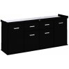 Diversa Solid stolík pod akvárium 200x60x75cm čierna