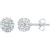 Silvego Strieborné náušnice kôstky guličky 8mm so Swarovski® Crystals číre SILVEGOB36071WZT