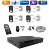 Amiko IP 4 kamerový set, 5Mpix, Ai, Dl, Tube (1501K4) (Amiko)