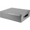 Compactor Skladacia úložná kartónová krabica s PVC 58 x 48 x 16 cm sivá