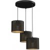 Luminex Luster na lanku LOFT SHADE 3xE27/60W/230V čierna/zlatá LU5254 + záruka 3 roky zadarmo
