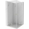 Mexen Lunar-F Duo, skladací sprchový kút 90 x 90 cm, 8mm číre sklo, oceľový profil, 836-090L-090P-97-00