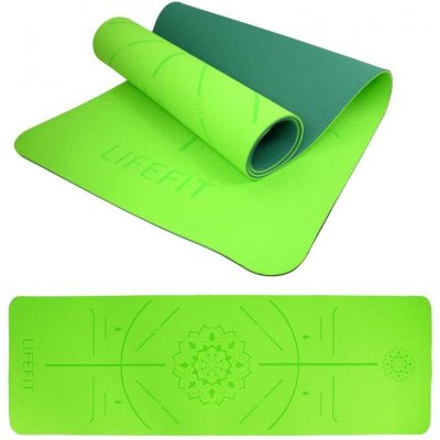 Lifefit Podložka Yoga MAT Relax Duo 183x58x0,6cm zelená
