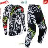 Leatt Ride kit 3.5 dres + nohavice zebra, čierno biela, 28