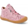 Barefoot detské členkové topánky Ricosta - Pepino Dots M ružové