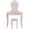 VENETI Detský toaletný stolík so stoličkou MADOX - ružový