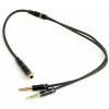 GEMBIRD 3.5 mm stereo jack 4-pin, redukce , 20 cm, 2xF/M CCA-418M