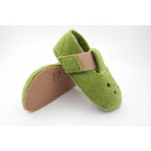 Pegres Barefoot filcové papuče BF04 zelená