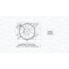 Ventilátor chladenia motora MAGNETI MARELLI 12V, 156W, 392mm 069422789010 EAN: 8001063805948