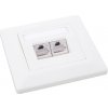 Zásuvka Solarix CAT5E STP 2 x RJ45 pod omietku biela SX9-2-5E-STP-WH (SOLARIX)
