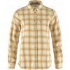 FJÄLLRÄVEN Övik Flannel Shirt W, Chalk White-Dune Beige - M