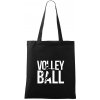Volleyball nápis - Taška bavlnená - 42 x 38 cm ( Čierna )