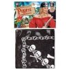 Čierna pirátska bandana s lebkami
