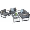 Focus Garden Focus PANAMA 3+1 záhradná sedacia súprava, antracitová 003087, NOVINKA