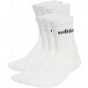 ADIDAS DLHÉ PONOŽKY LINEAR CREW veľ. 43-45 JL6096 BIELE 6 PÁROV