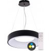 T-LED SMART TUYA Čierne závesné LED svietidlo guľaté 600mm 60W CCT s DO 105570