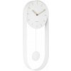 Dizajnové kyvadlové nástenné hodiny 5822WH Karlsson 50cm (8714302657375)