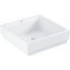 Umývadlo na dosku GROHE Cube Ceramic 40x40 cm alpská biela bez otvoru pre batériu 3948200H