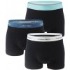 Calvin Klein - boxerky 3PACK Icon cotton stretch relaxed black with tahiti turquoise & blue waist - limitovaná fashion edícia-M (81-86 cm)