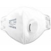 Respirátor, skladací, FFP3, s ventilom, 20 ks, biela